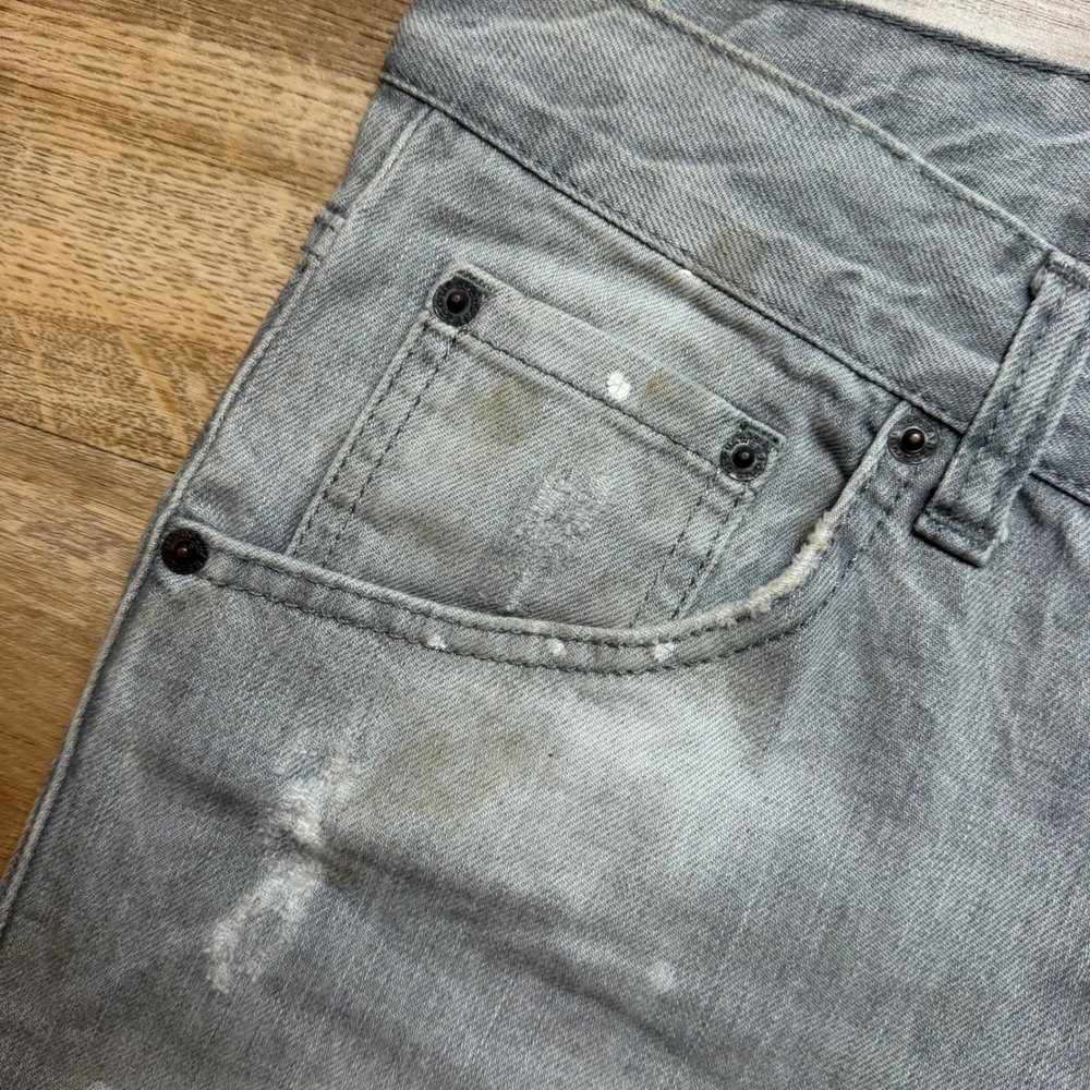 Dsquared2 Slim Jeans Mens 32x34 Grey Distressed Paint Splatter Made in Italy - Picture 9 of 16